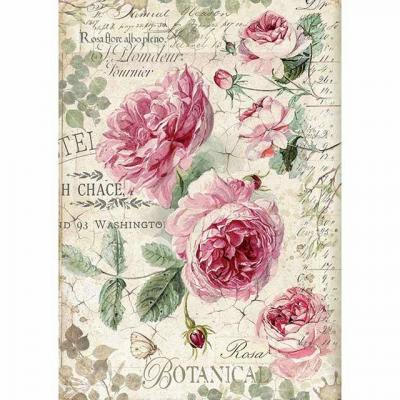 Stamperia Rice Paper A4 - English Rose